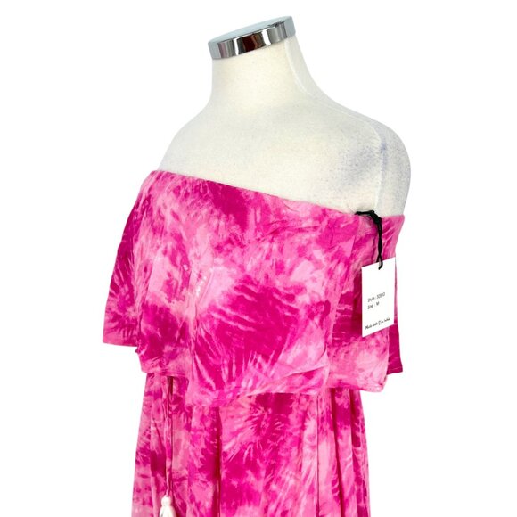 Japna Pink Tie-Dye Strapless Maxi Dress Size Medium NWT - Picture 5 of 14